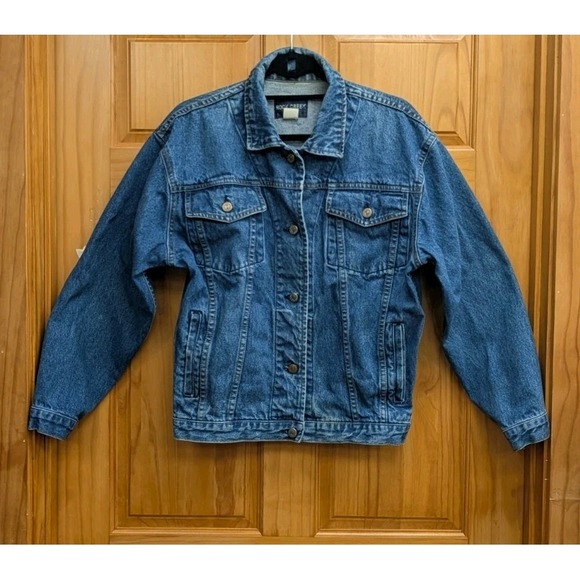 Rock Creek Jackets & Blazers - Vintage Rock Creek Men's Blue Denim Jean Jacket Size S Long Sleeves Button Front